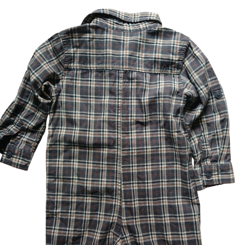 Baby GAP Baby Plaid Jumpsuit Romper 18-24 Months Cotton Lightweight - Picture 7 of 13